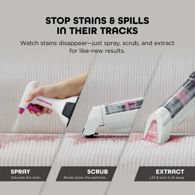 💪Handheld Spot & Stain Cleaner with Storage Caddy & Crevice Tool - HX101