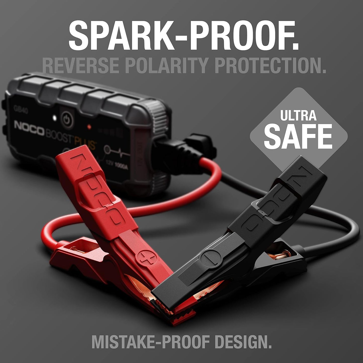 Boost GB40 1000A UltraSafe Jump Starter – 6.0L Gas / 3.0L Diesel, Power Bank