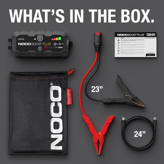 Boost GB40 1000A UltraSafe Jump Starter – 6.0L Gas / 3.0L Diesel, Power Bank