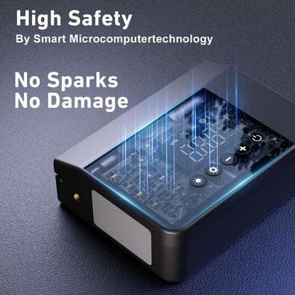 4000A Portable Car Jump Starter with 150PSI Tire Inflator, 12V Battery Booster, 15000mAh Power Bank & LED Light