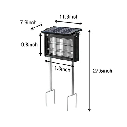 4500V Solar Powered Bug Zapper – Waterproof Electric Mosquito & Fly Trap